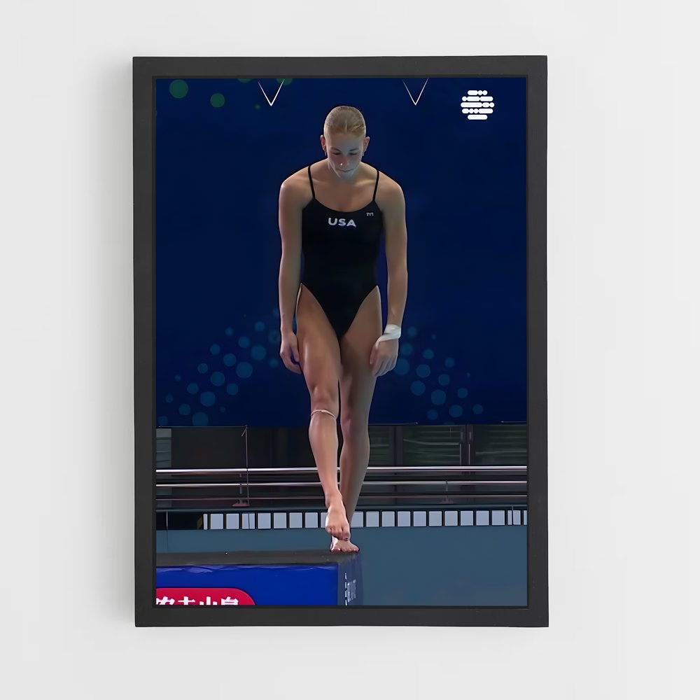 Poster Olympics diving infinie – affiche Plongeon depuis une plateforme (vue 2)